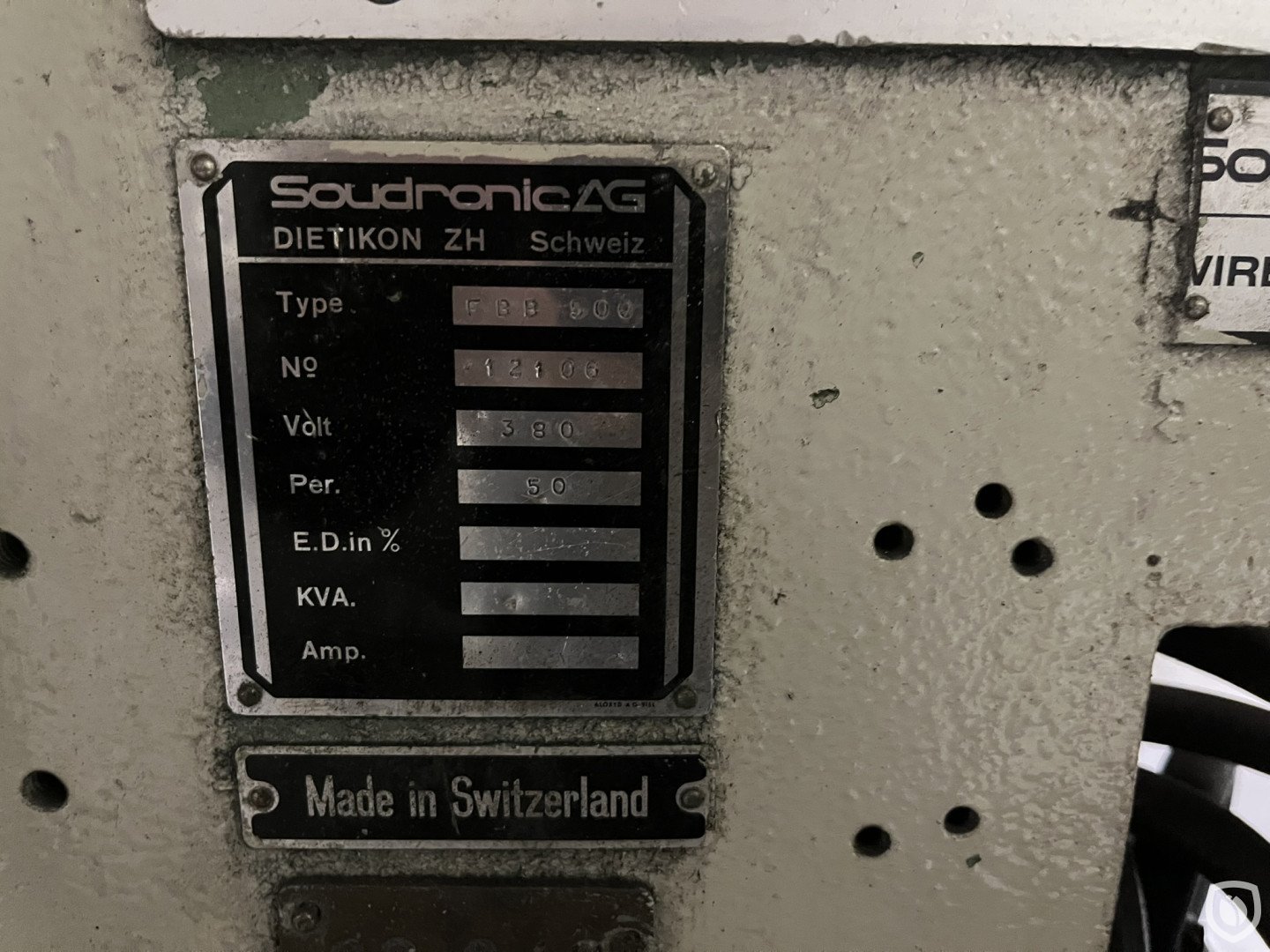 Soudronic_FBB_500 machine plate