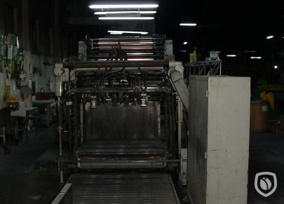 Crabtree 2-colour printing line with Mailander 460 in-line coater and Ballard tunnel oven